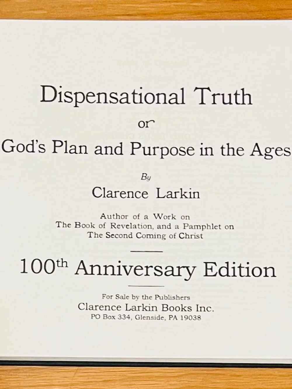 Rev. Clarence Larkin Estate preeminent work